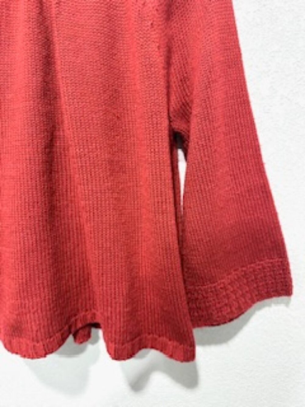 Style & Co. Womens Cardigan Cable Knit Button-Up Pockets Mock Neck Red Size L - Picture 8 of 16